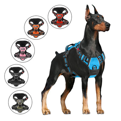Reflective No Pull Dog Walking Harness – Comfortable Adjustable Pet Vest with Control Handle