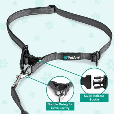 Hands-Free Dog Bungee Leash with Adjustable Waist Belt