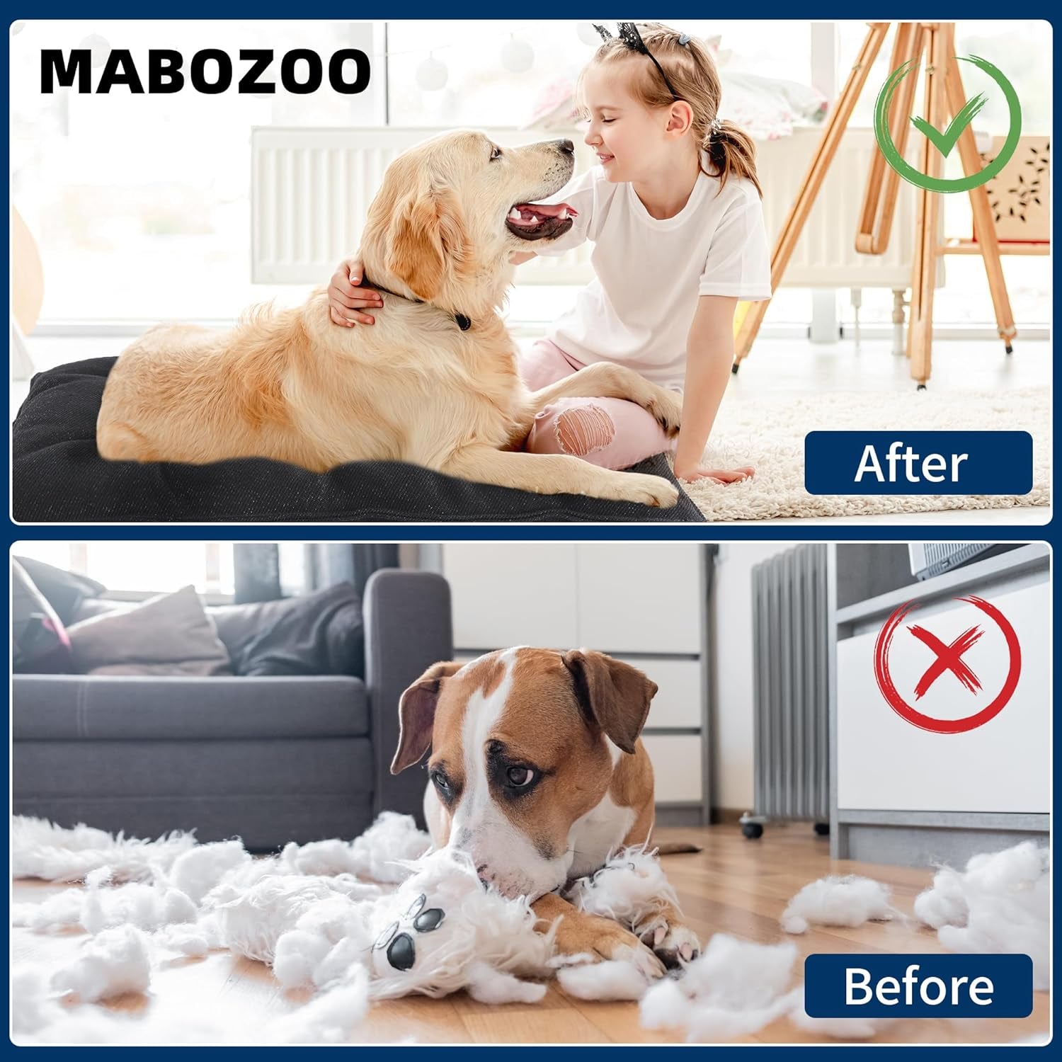 Heavy-Duty Chew Resistant Dog Crate Bed for Aggressive Chewers