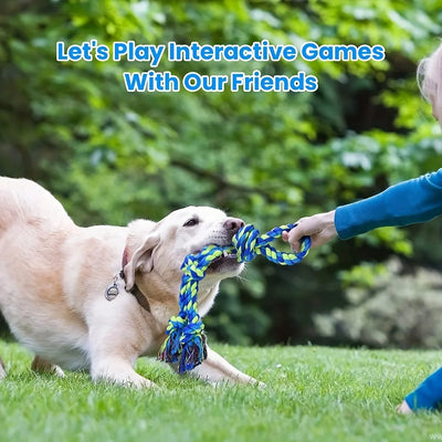 Heavy-Duty Knot Rope Dog Toy – Durable Tug & Chew Toy for Medium and Large Dogs