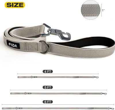 Heavy Duty Reflective Dog Leash – 4FT Dual Handle Walking Lead