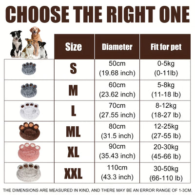 Kylinsure Paw Shape Calming Pet Bed