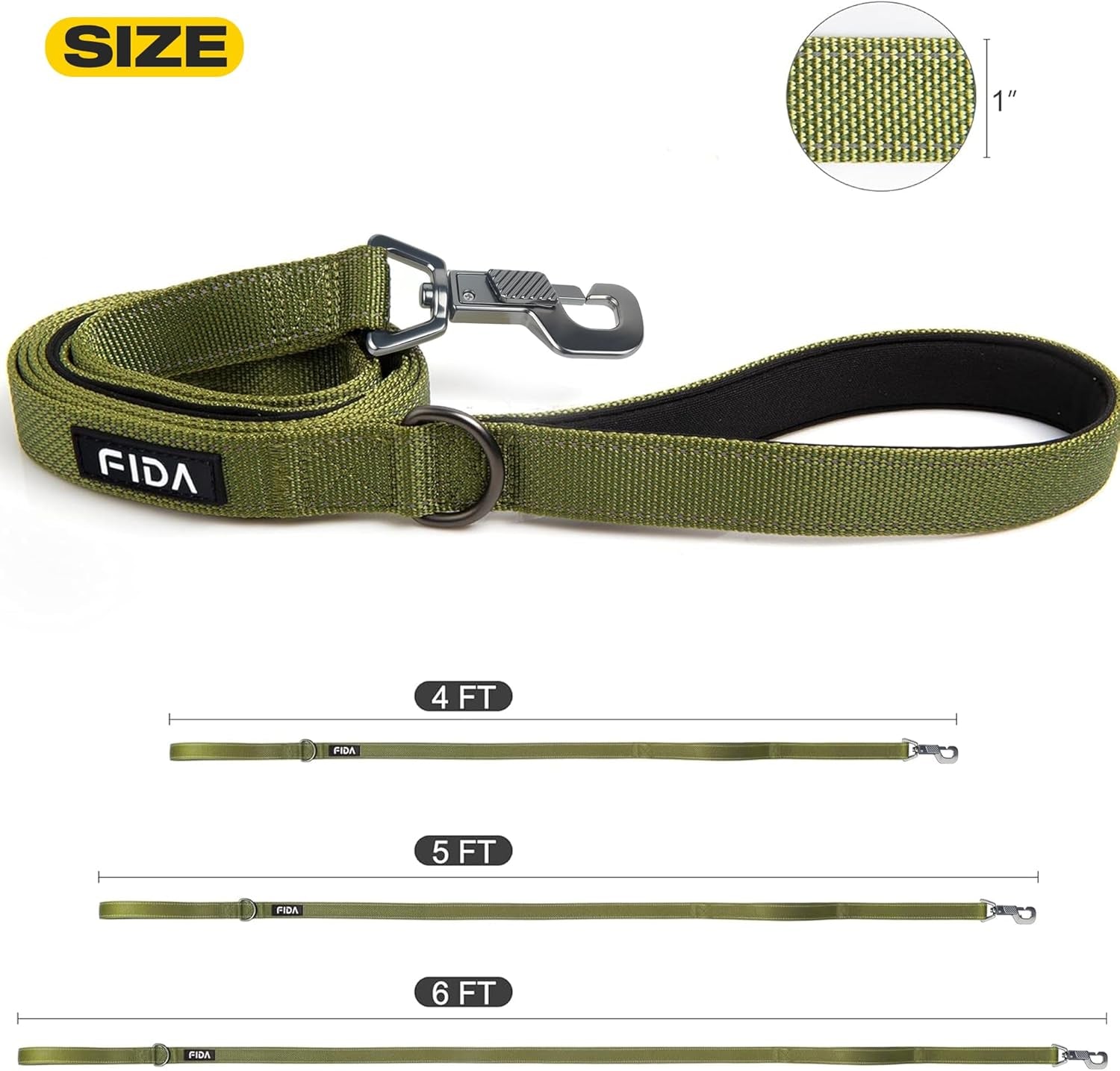 5FT Dual Handle Lead with Easy Snap Hook