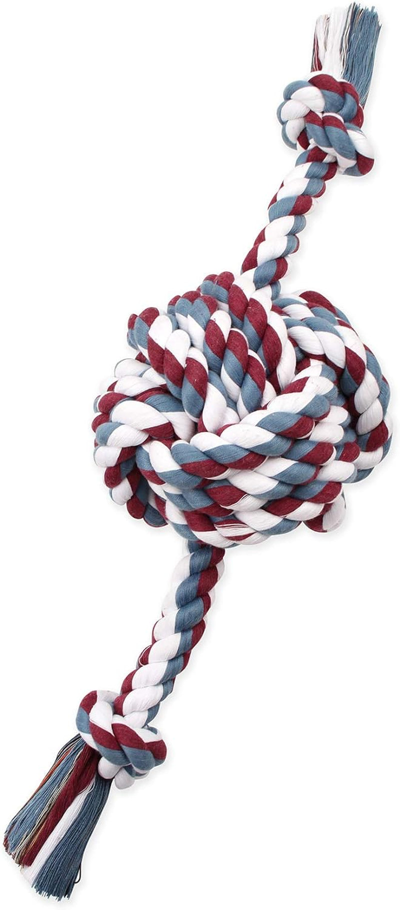 Mammoth Flossy Chews Colossal Monkey Fist Ball Rope Toy – 25" Interactive Tug Toy