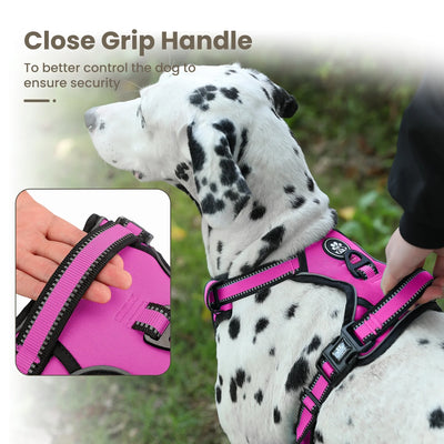 FURRYFECTION No Pull Dog Harness – Reflective No-Choke Pet Vest with Control Handle
