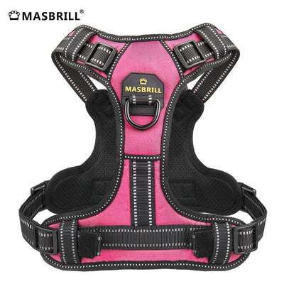 MASBRILL Reflective Comfort Harness with Handle – Pink Small Dog Vest