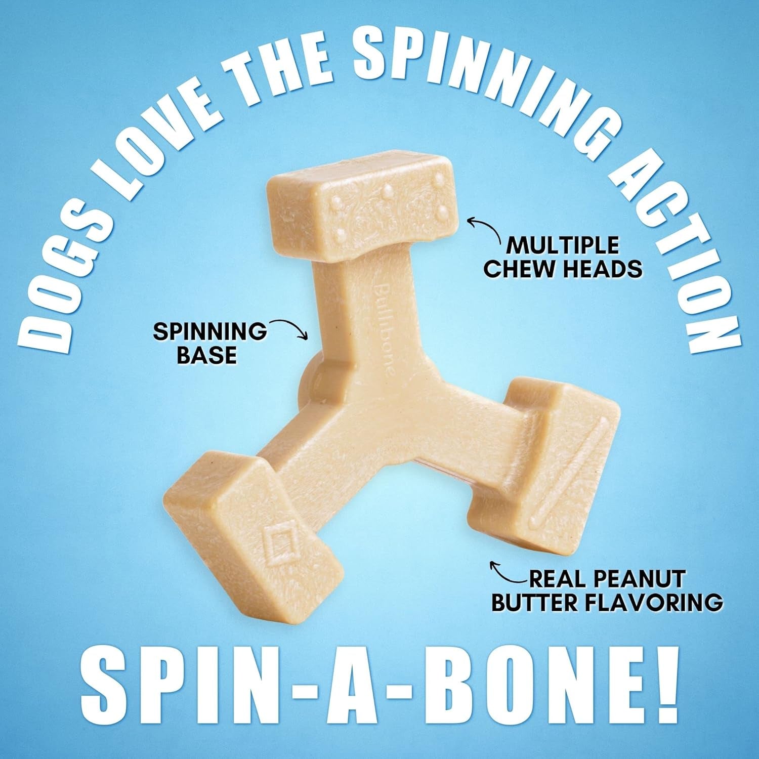 Nylon Spin-A-Bone Dog Chew Toy – Interactive Dental Toy for Dogs