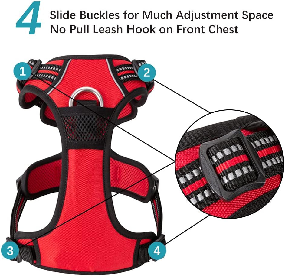 AdventureGuard No-Pull Dog Harness with Reflective Trim & Control Handle