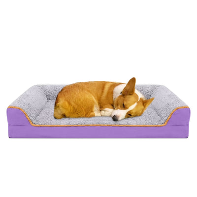 Orthopedic Dog Sofa Bed – Supportive Egg Crate Foam Pet Couch with Washable Cover