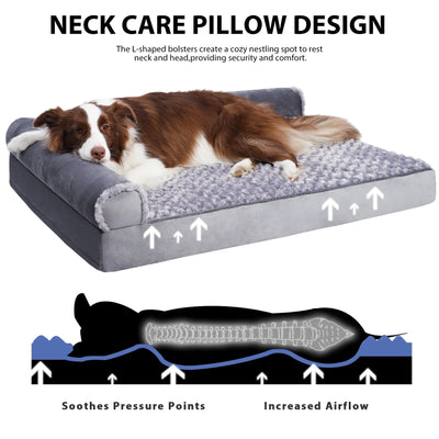 Orthopedic Washable Pet Couch Bed for Large Dogs – 36" × 27" with Non-Slip Bottom