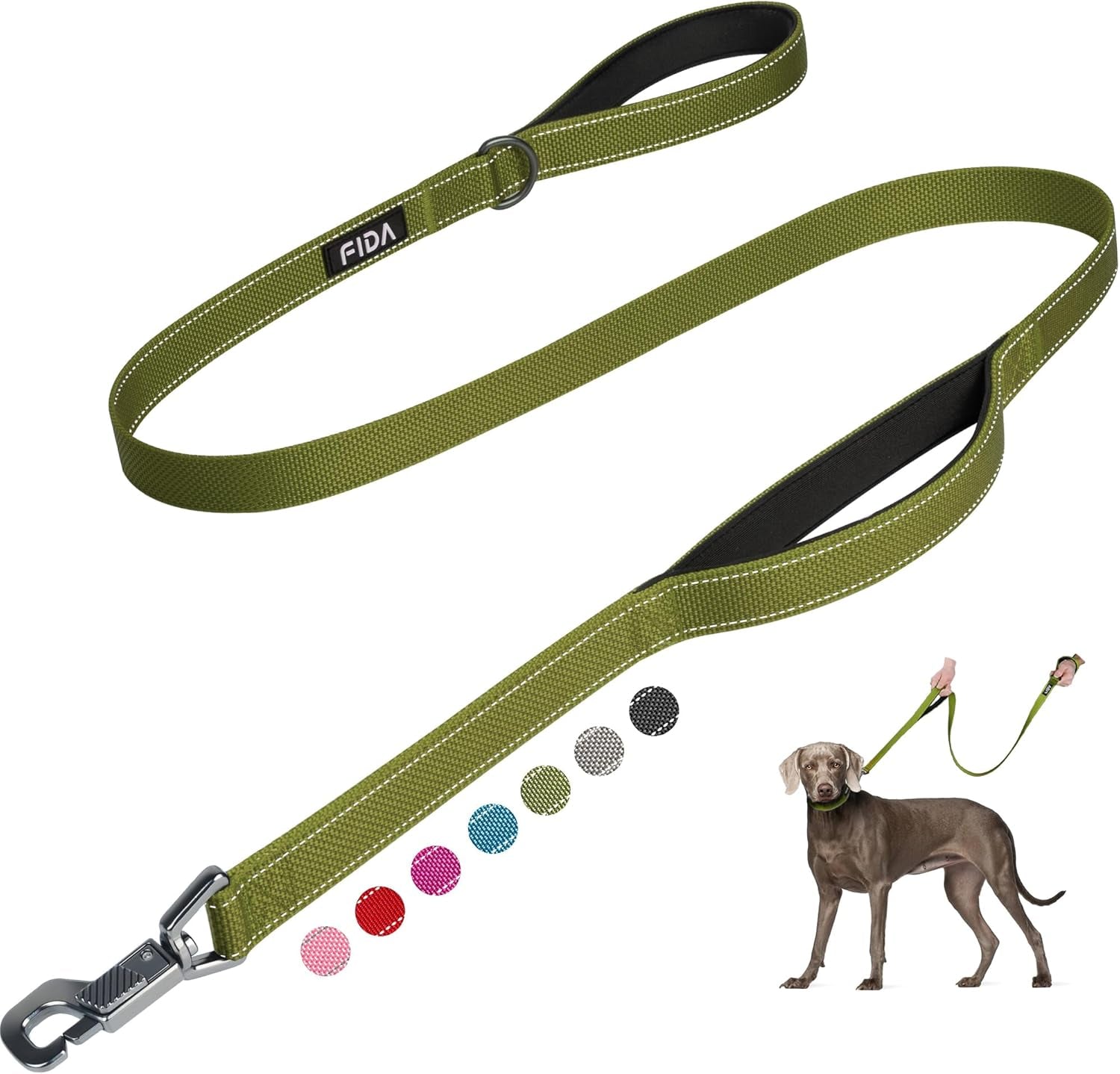 5FT Dual Handle Lead with Easy Snap Hook