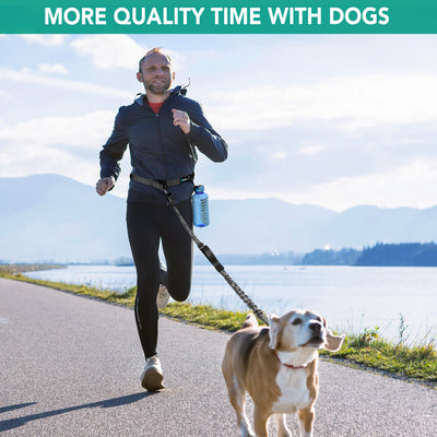 Hands-Free Dog Bungee Leash with Adjustable Waist Belt