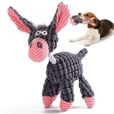 Squeaky Plush Dog Toy – Durable Stuffed Chew Toy