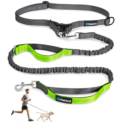 Hands-Free Dog Bungee Leash with Adjustable Waist Belt