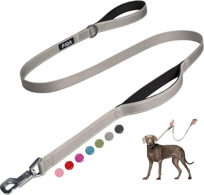 Heavy Duty Reflective Dog Leash – 4FT Dual Handle Walking Lead