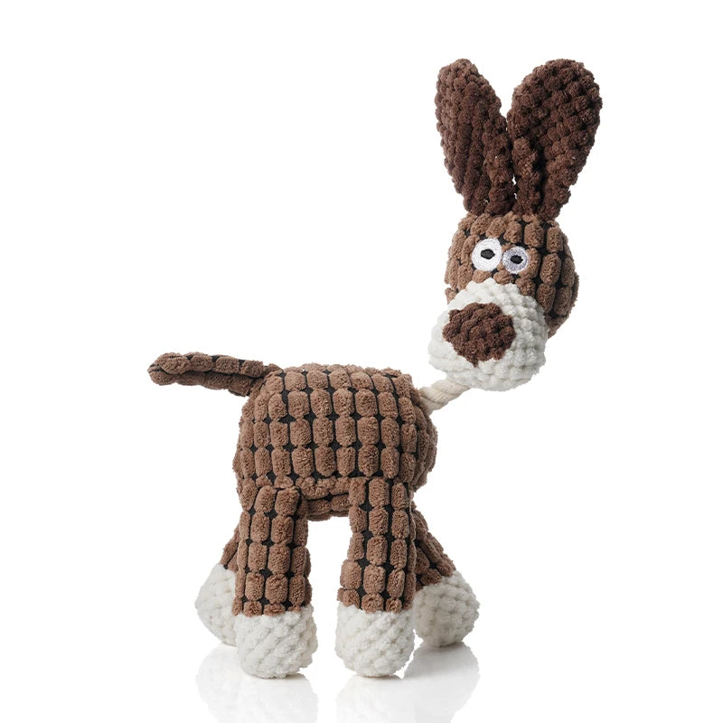 Squeaky Plush Dog Toy – Durable Stuffed Chew Toy