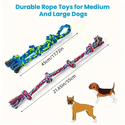 Heavy-Duty Knot Rope Dog Toy – Durable Tug & Chew Toy for Medium and Large Dogs