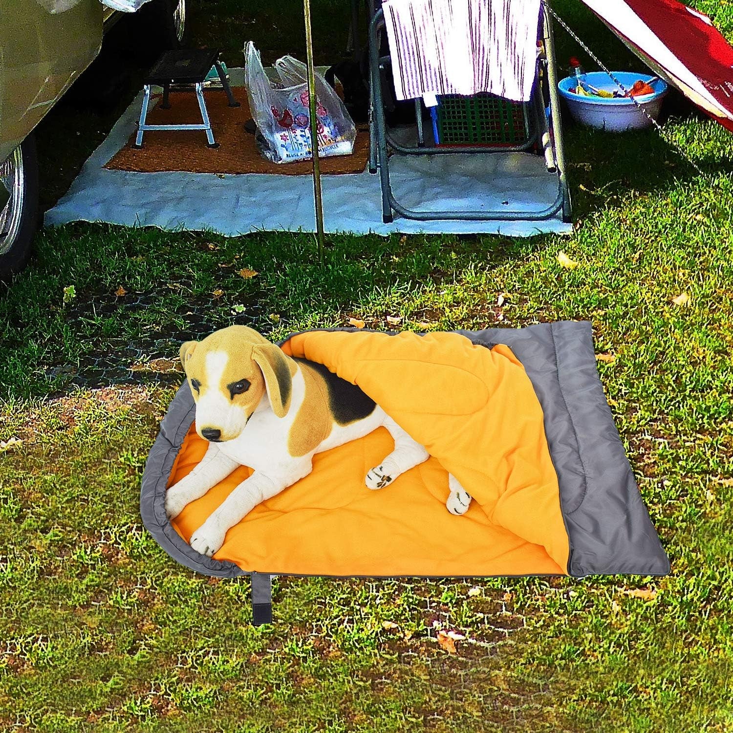 Waterproof Packable Dog Sleeping Bag with Storage Bag – Outdoor Travel Bed 43" × 27"