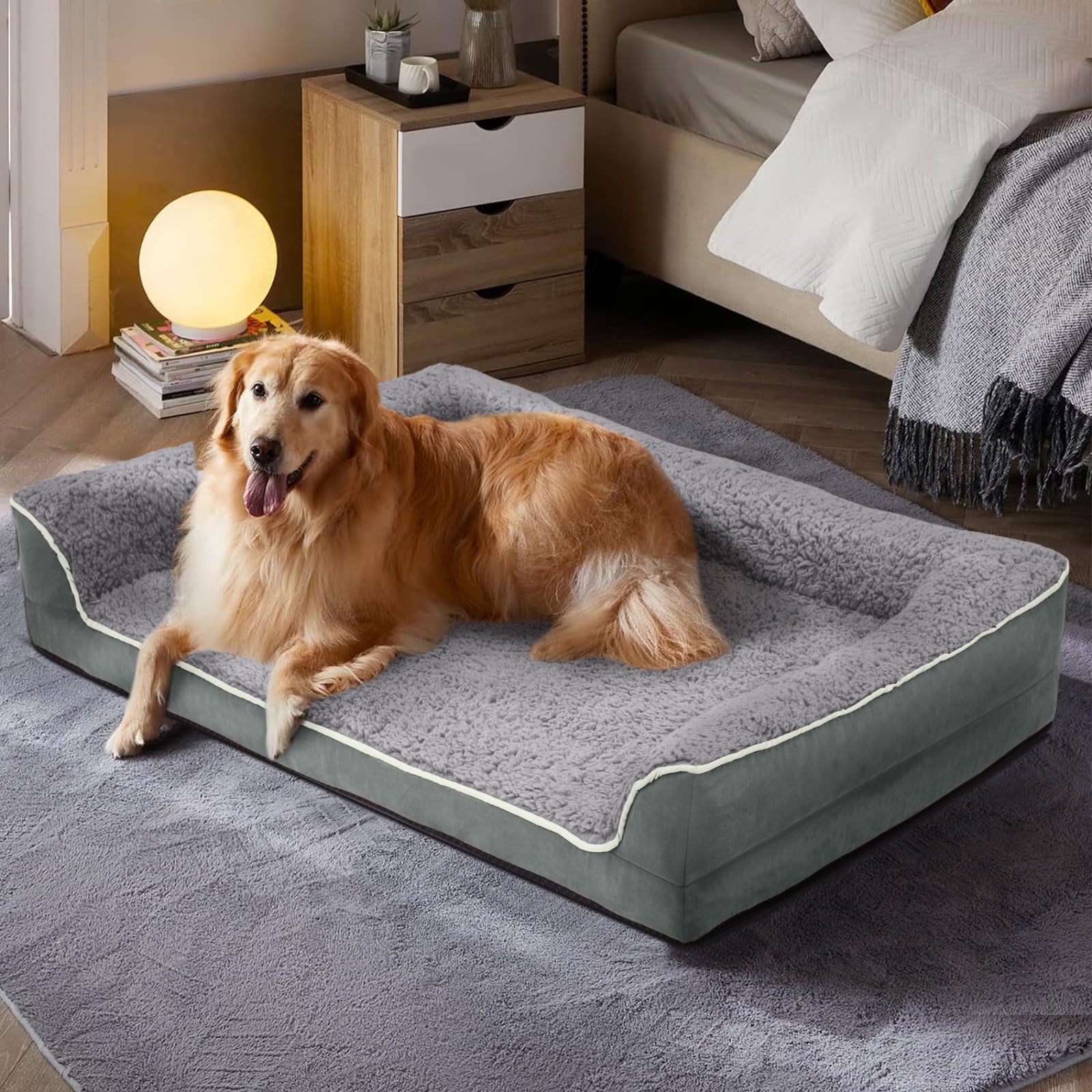 Orthopedic Dog Sofa Bed – Supportive Egg Crate Foam Pet Couch