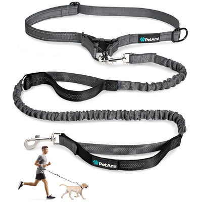 Hands-Free Dog Bungee Leash with Adjustable Waist Belt