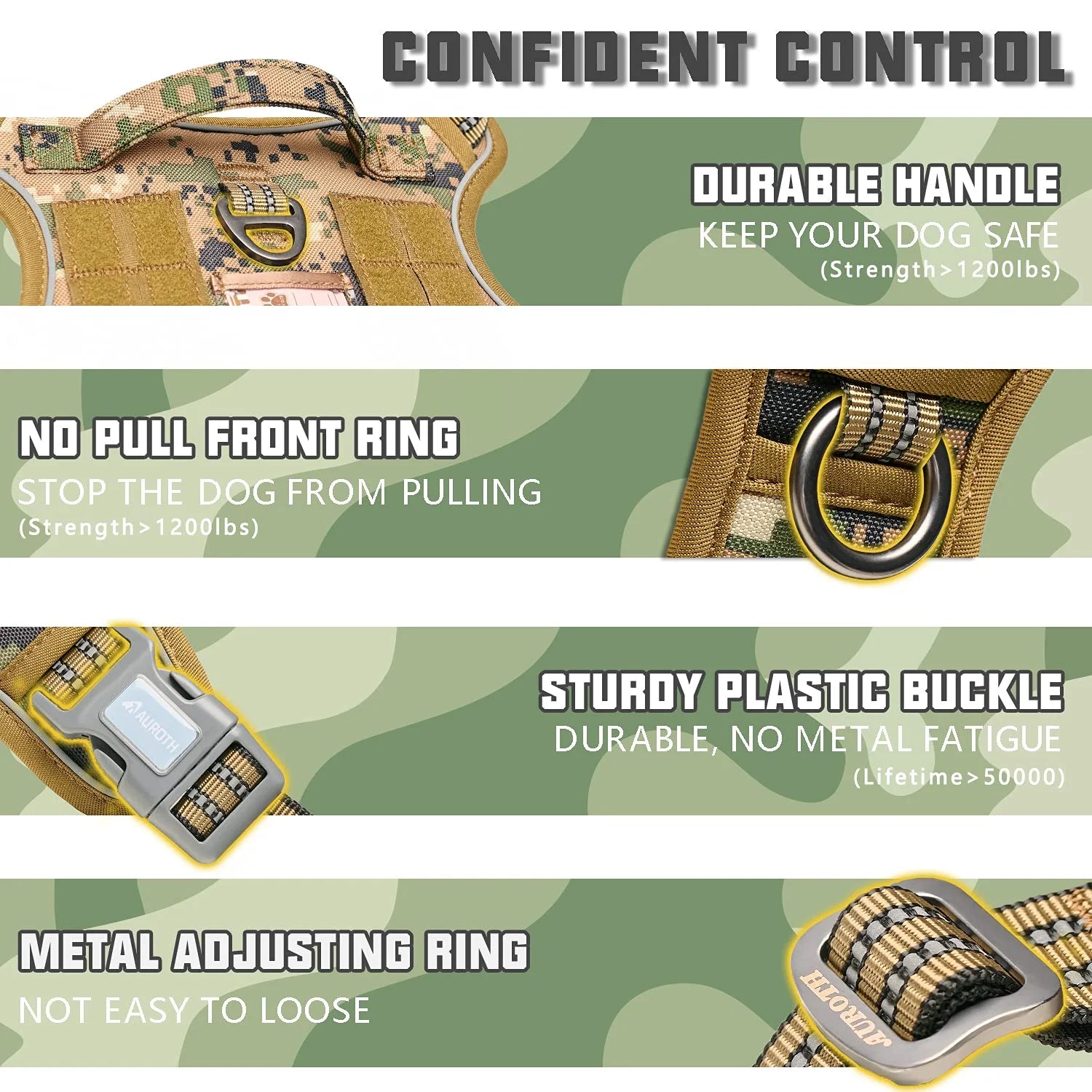AdventureFit Tactical Walking Harness with Front Control Clip