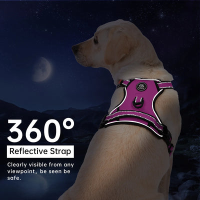 FURRYFECTION No Pull Dog Harness – Reflective No-Choke Pet Vest with Control Handle