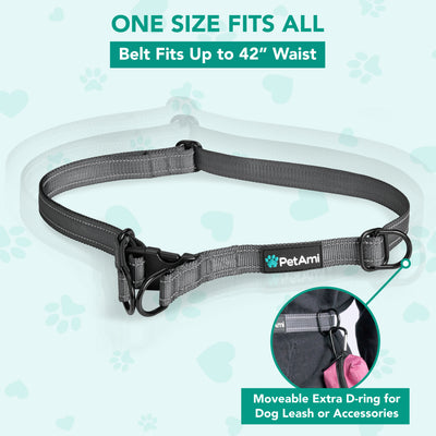 Hands-Free Dog Bungee Leash with Adjustable Waist Belt
