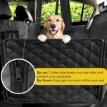Waterproof Rear Back Dog Carrier Seat Cover with Safety Belt - Image 3