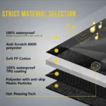 Waterproof Rear Back Dog Carrier Seat Cover with Safety Belt - Image 6