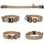 Reflective Adjustable Dog Collar with V Ring & Quick Release Metal Buckle - Image 2