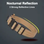 Reflective Adjustable Dog Collar with V Ring & Quick Release Metal Buckle - Image 4