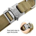 Strong Tactical Nylon Military Collar and Leash with Handle - Image 3
