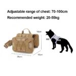Durable Heavy Duty Tactical Harness Vest With Control Handle and Saddle - Image 5
