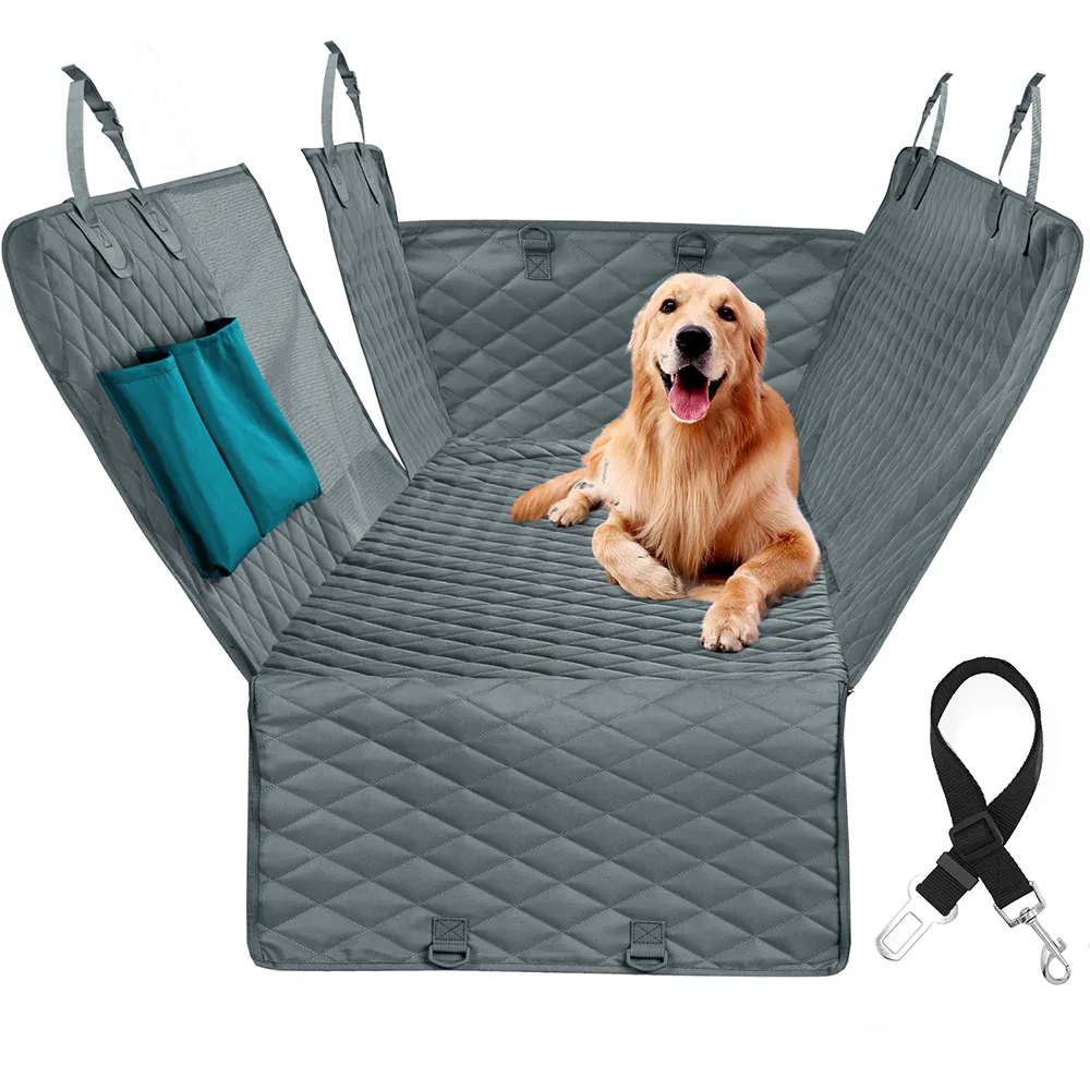 Waterproof-Dog-Car-Seat-Cover-Pet-Travel-Dog-Carrier-Car-Hammock-Safety-Rear-Back-Seat-Protector Hammock Safety Rear Back Seat Protector Mat For Dogs - Image 1