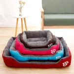 Candy-colored Large Dog Bed Square Warm House - Image 2