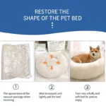Round Soft Removable Cushion Dog Bed - Image 5