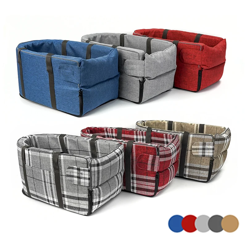 2023-Portable-Car-Safety-Pet-Seat-For-Small-Dogs-Cat-Travel-Central-Control-Cat-Dog-Bed Portable Car Safety Seat For Small Pet - Image 1
