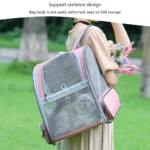 Pet Breathable Mesh Fabric Portable Backpack - Image 2