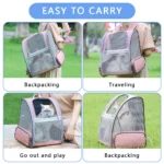 Pet Breathable Mesh Fabric Portable Backpack - Image 4