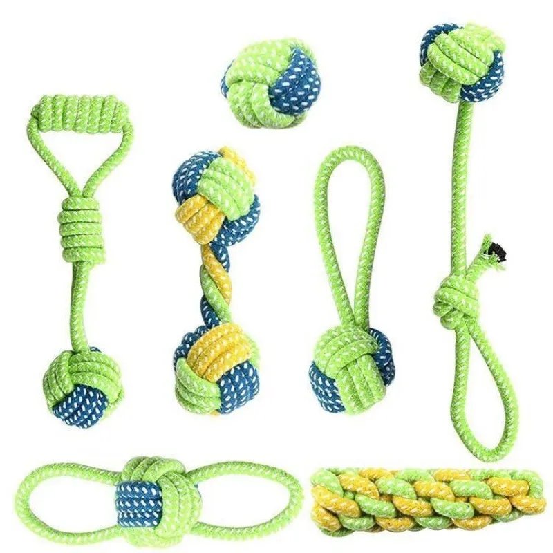Pet-Dog-Toys-for-Large-Small-Dogs-Toy-Interactive-Cotton-Rope-Mini-Dog-Toys-Ball-for Interactive Cotton Rope Mini Dog Toy - Image 1