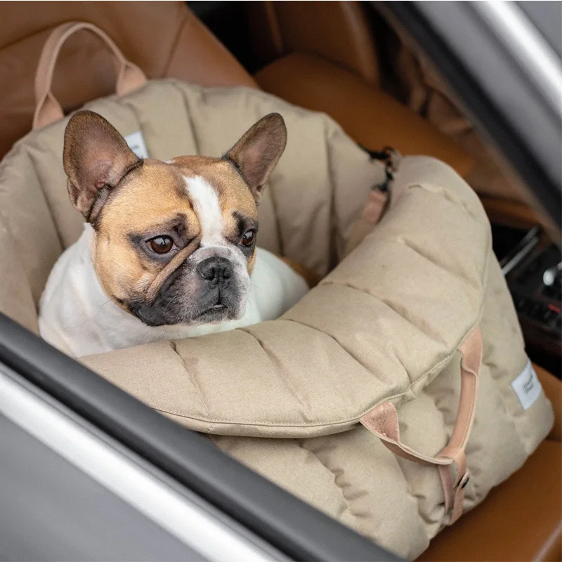 Pet-Handbag-Lightweight-Bag-Dog-Car-Seat-Travel-Nonslip-Carriers-Safe-Car-Box-With-Seat-Belt Nonslip Lightweight Pet Handbag - Image 1
