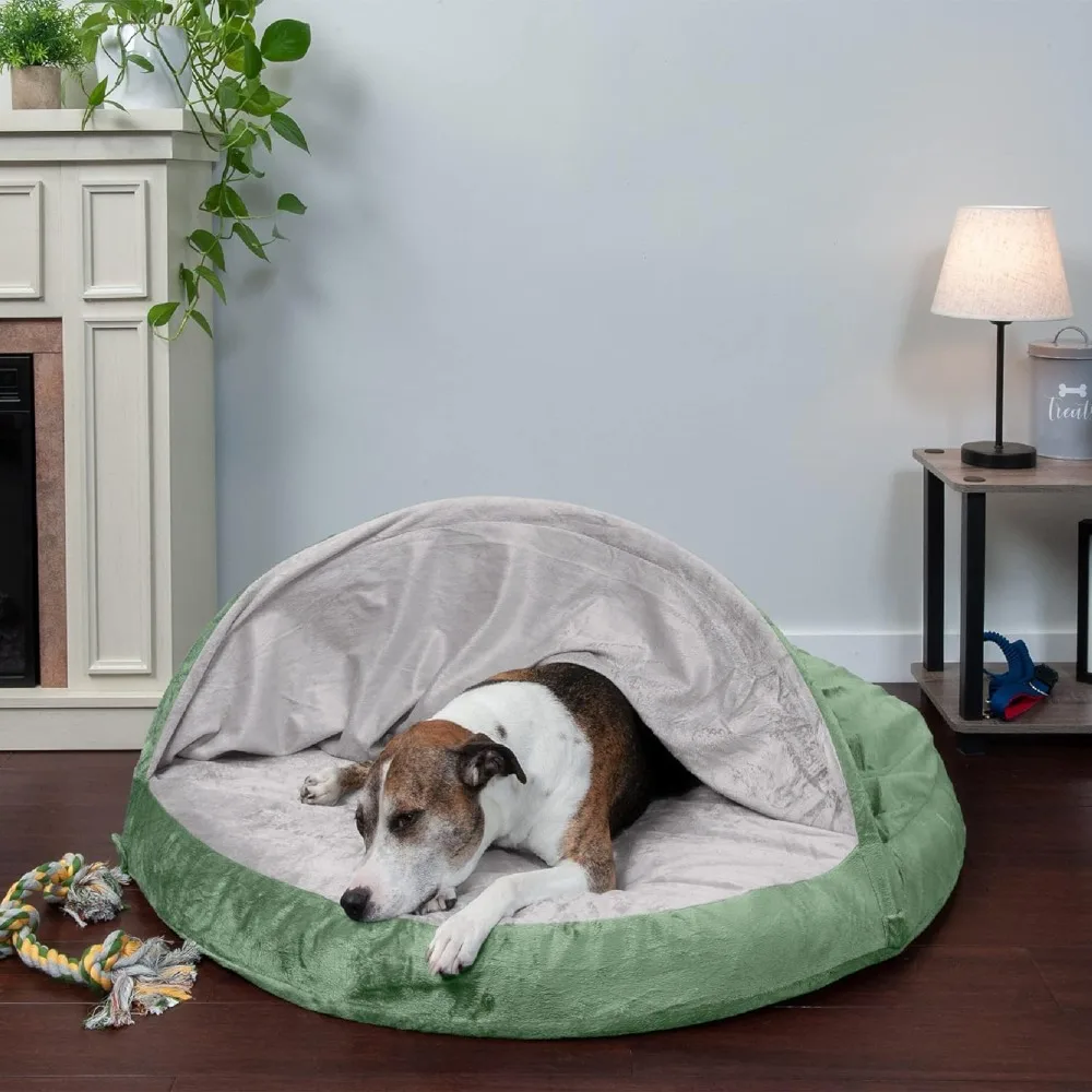 kf-Sc01110070af546e4abfd922a59d63e768-44-Round-Cooling-Gel-Dog-Bed-for-Large-Dogs-w-Removable-Washable-Cover-For-Dogs-Up Cooling Gel Dog Bed for Large Dogs w Removable Washable Cover - Image 1