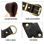 Adjustable Brown Leather Dog Harness - Image 5
