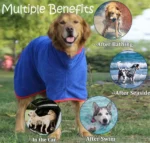 Drying Dog Coat - Adjustable Towel Robe for Dogs - Image 2