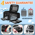 Expandable Airline Approved Pet Carrier with Locking Zipper - Image 4