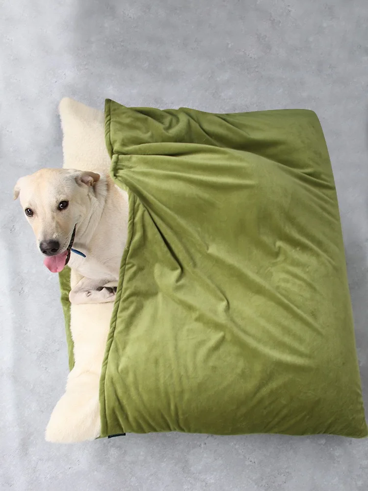 kf-S1c0d332e4fe9468b8b03fa1b4918116dx-Beds-and-Furniture-Pet-Bed-for-Dog-with-Removable-Cover-Large-Kennel-Warm-Dog-Bag-with Large Removable Cover Pet Bed for Dogs - Image 1