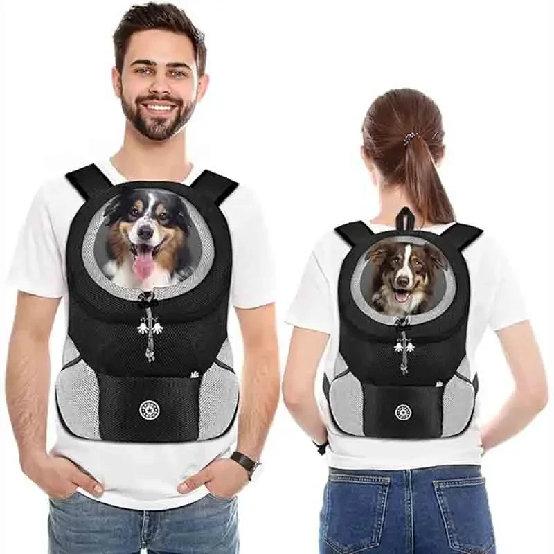 kf-S279d717d54de443894d8806c380beef9I-Dog-Carrier-Packbag-Travel-Breathable-Pet-Dogs-Bag-Carrying-Outing-Double-Shoulder-Pets-Backpacking-Carrier-with Polyester Breathable Pet Backpack Carrier - Image 1