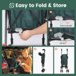Lightweight Folding Pet Stroller for Pets - Image 6