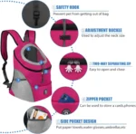 Polyester Breathable Pet Backpack Carrier - Image 5