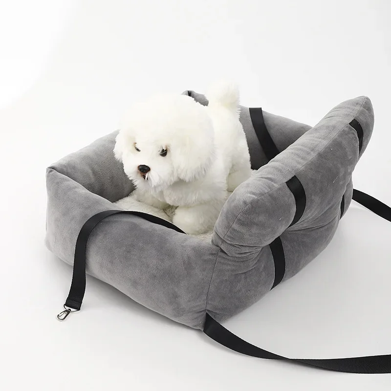 kf-S40babeda95ac4fbc9228c47ca15d35bdT-Dog-Car-SUV-Seat-Puppy-Bed-with-Adjustable-Fixed-Strap-Non-Slip-Bottom-Dog-Seat-for Dog Car Seat - Image 1